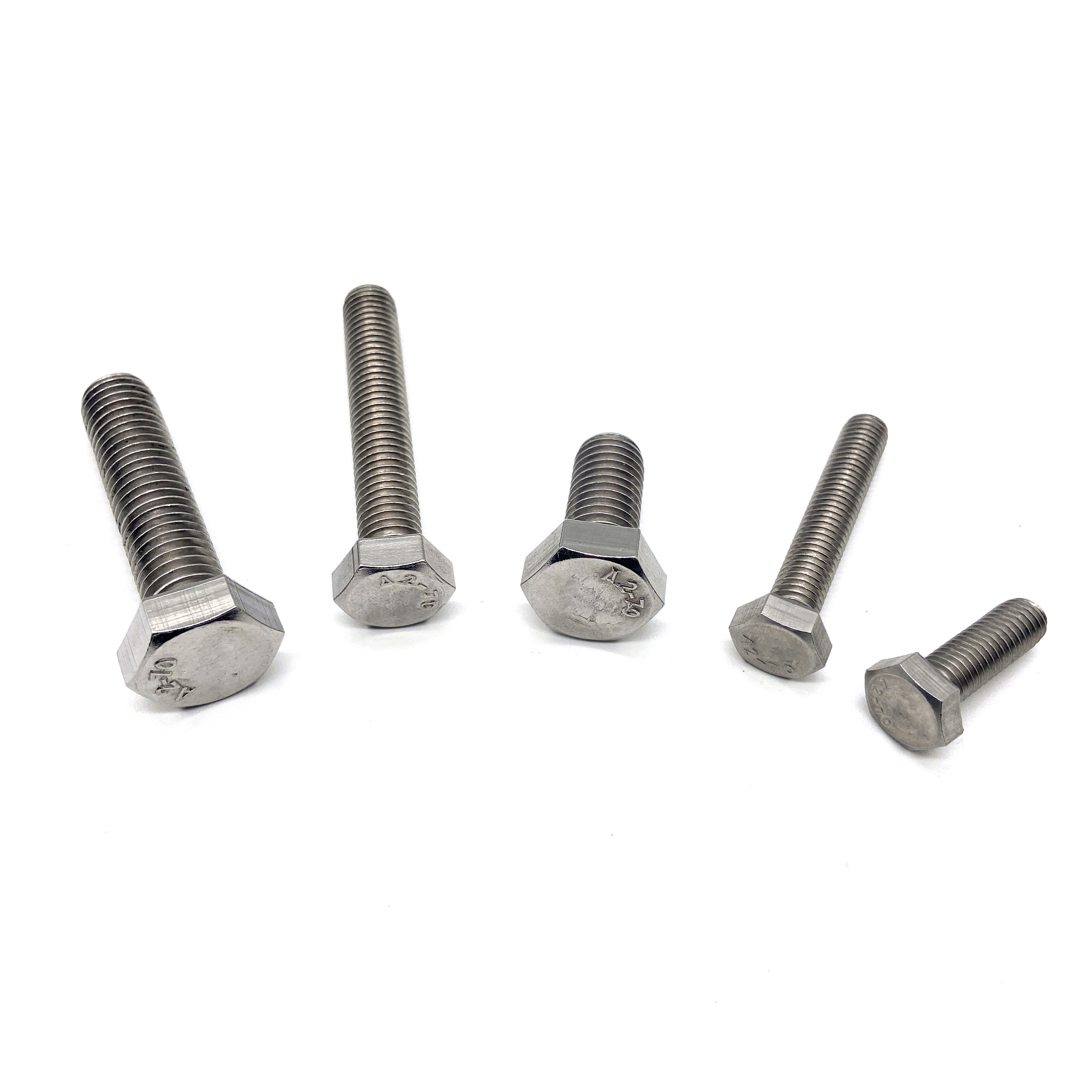 JIAXING HAINA FASTENER CO., LTD. , Stainless Steel 304 316 DIN933 Hexagon Head Full Threaded Bolts , Long Carriage Bolts