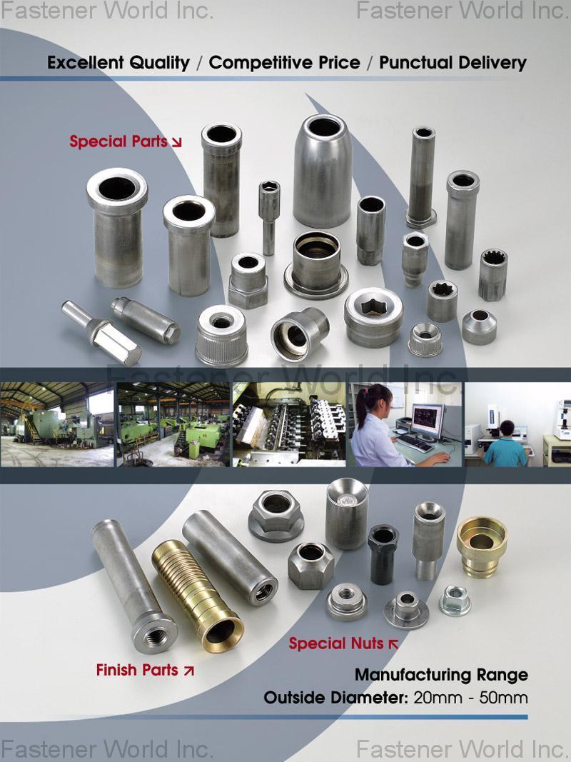 DUNFA INTERNATIONAL CO., LTD. , Special Parts, Special Nuts, Finish Parts , Special Cold / Hot Forming Parts