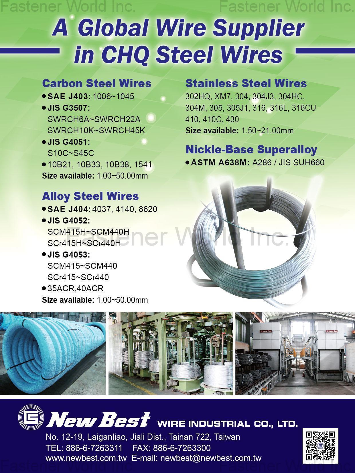 Alloy Steel Wire & Rod Carbon Steel Wire, Alloy Steel Wire, Stainless Steel Wire, Nickle-Base Superally