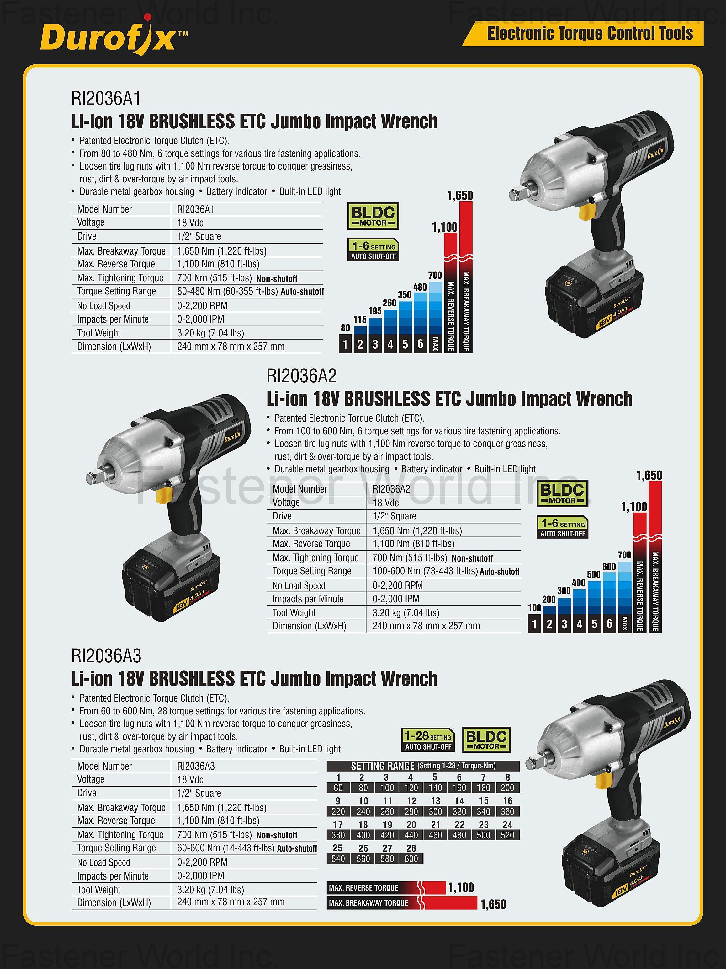 MOBILETRON ELECTRONICS CO., LTD. (DUROFIX) , Electronic Torque Control Tools , Cordless Power Tools