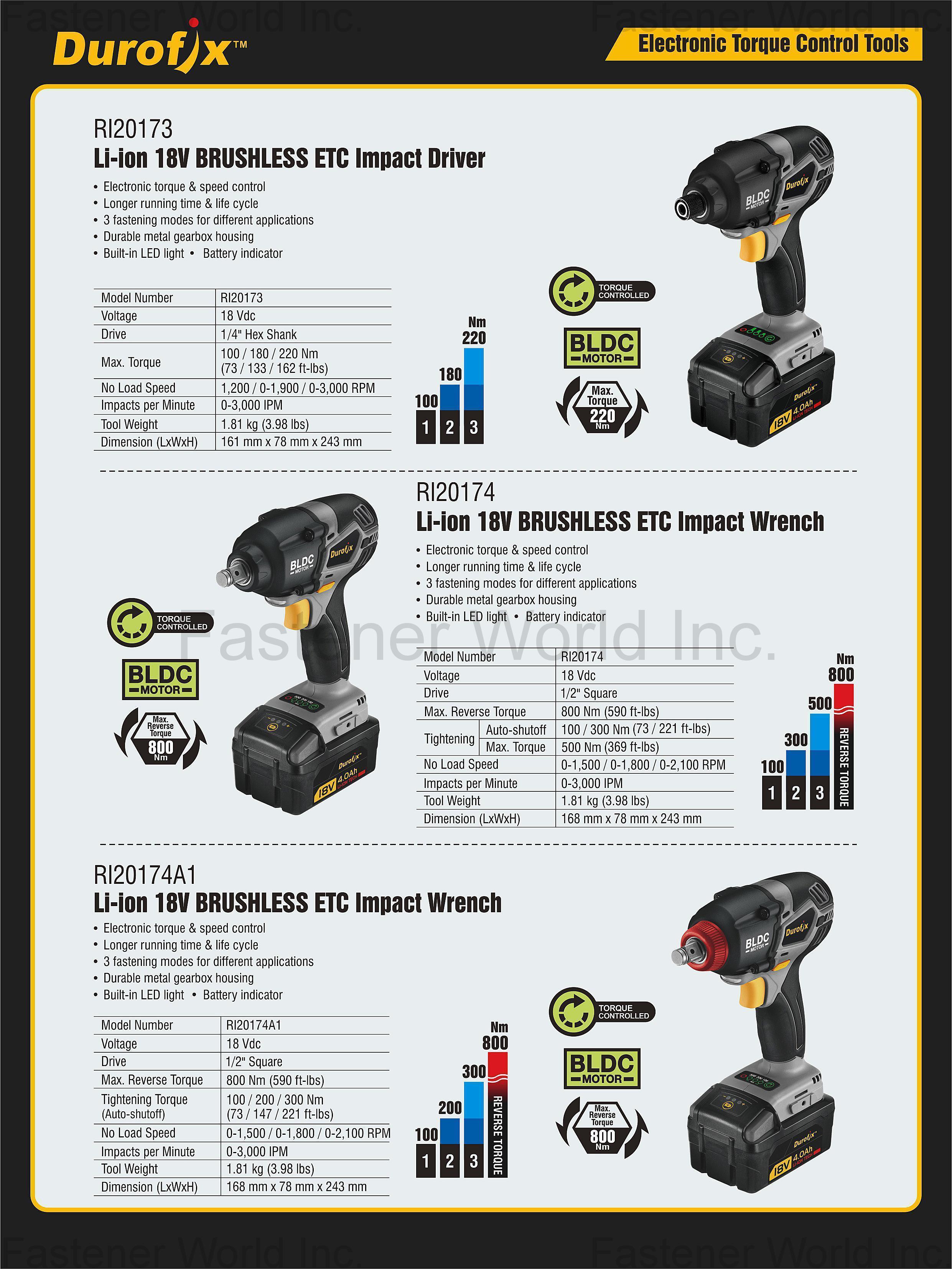 MOBILETRON ELECTRONICS CO., LTD. (DUROFIX) , Electronic Torque Control Tools , Cordless Power Tools