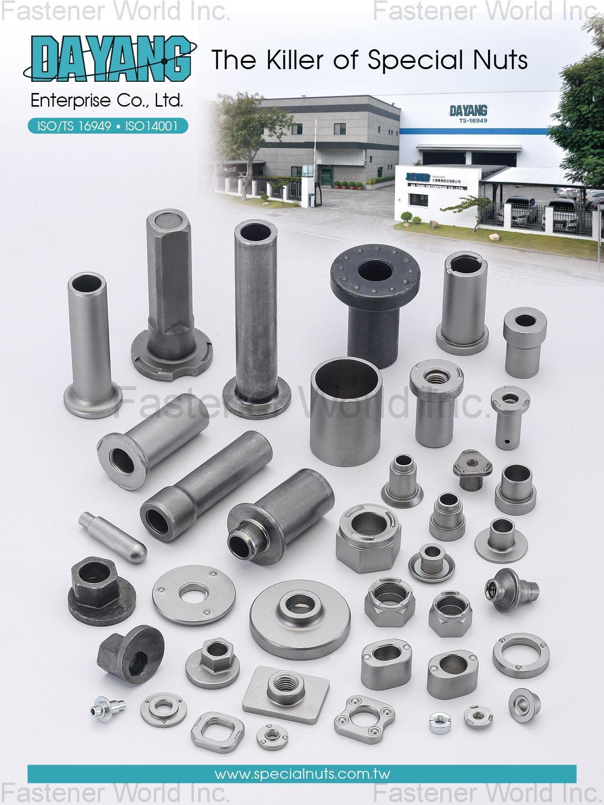 DA YANG SPECIAL NUTS , SPECIAL PARTS, WELD NUTS, T-NUTS, TUBES, SPECIAL RIVETS