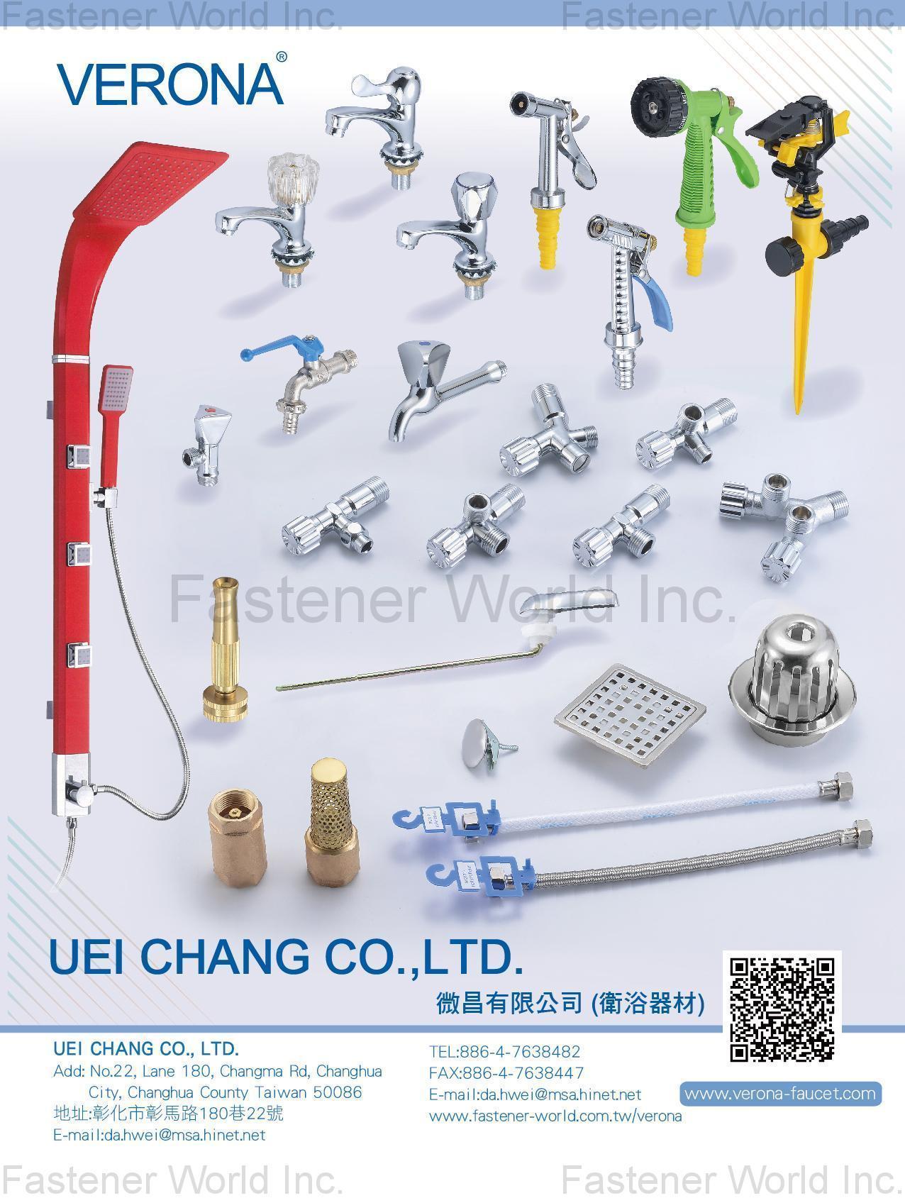 UEI CHANG CO., LTD. , Shower Panels, Mixer/Faucet, Shower, Stainless Steel Series, Angle Valves, Hose, Connection , Shower Equipment