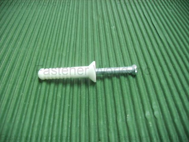 系格工業股份有限公司  , NAIL & NYLON PLUG ASSEMBLY TOGATHER(FLAT)(A106) , 塑膠壁虎&螺絲