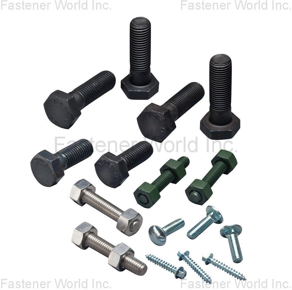 KAO WAN BOLT INDUSTRIAL CO., LTD. , Hex Bolt, High Strength bolt, Stud Bolt, Anchor Bolt, Hex Nut, Hex Heavy Nut, Screw, Self drilling screw, Tapping screws , Tapping Screws