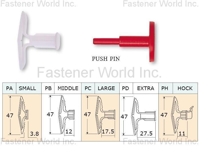 HWALLY PRODUCTS CO., LTD.  , NO.803 PLASTIC TOGGLE , Plastic(toggle) Anchors