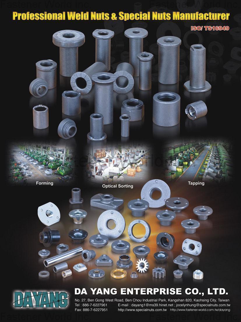 DA YANG SPECIAL NUTS , Weld Nuts, Special Nuts , Weld Nuts
