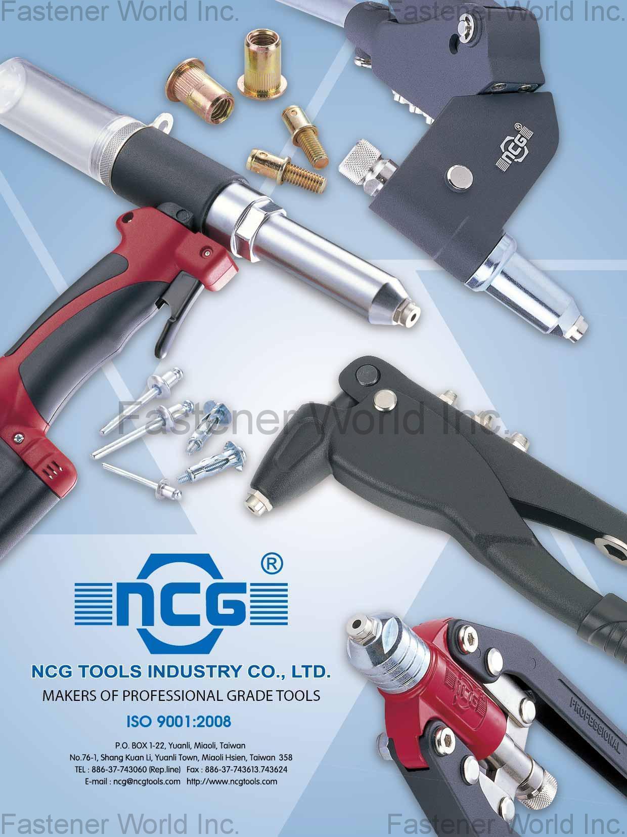 NCG TOOLS INDUSTRY CO., LTD.  , Manual riveters, rivet nut riveting tools , Rivet Nut Tools