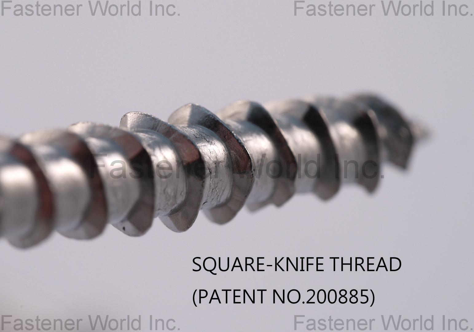 A-PLUS SCREWS INC. , TERRASSOTEC SCREW WITH SQUARE-KNIFE THREAD , 特殊螺絲