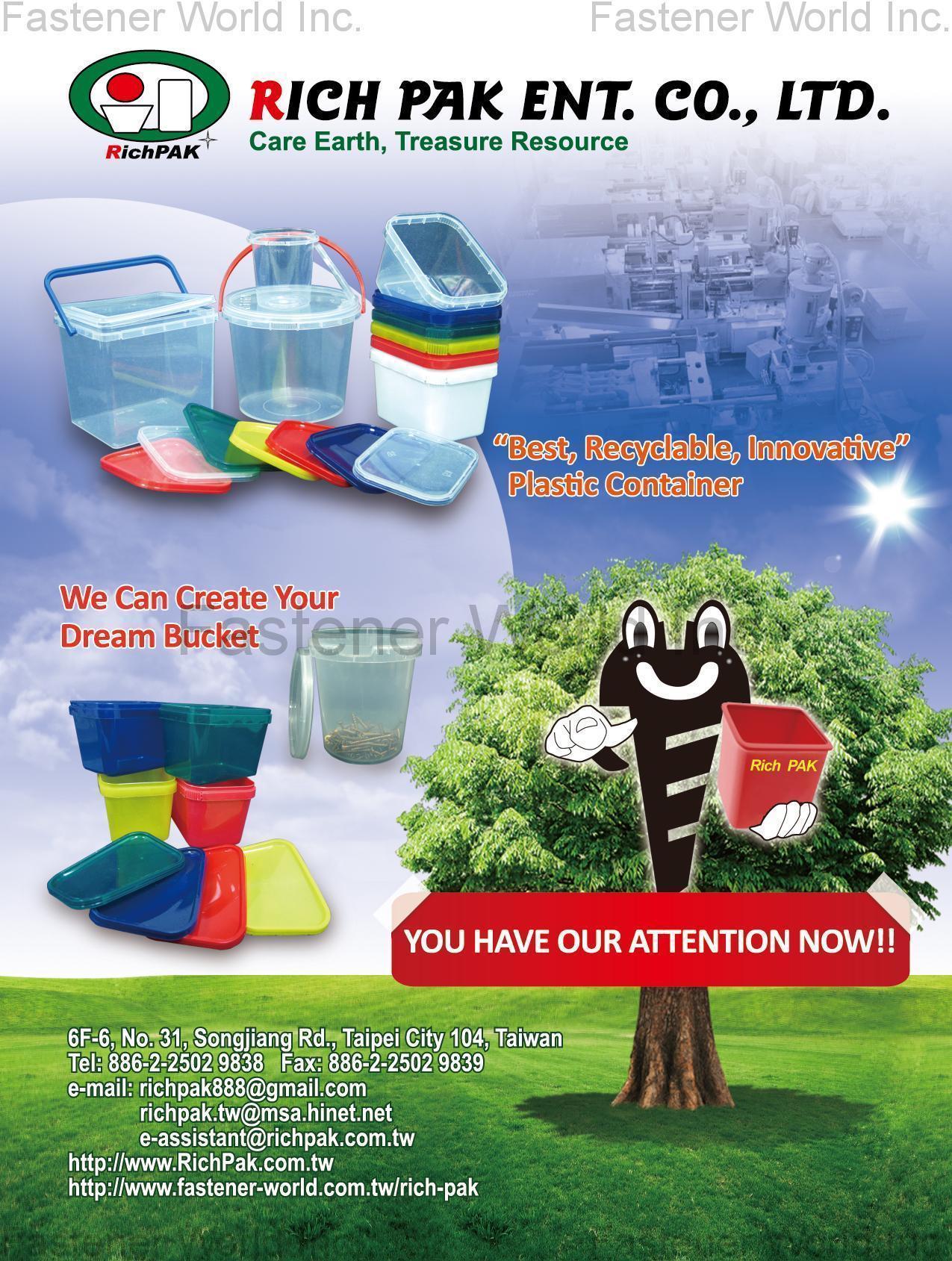 富佰客企業有限公司 , Round Containers / Square Containers / Plastic Containers / Packing Containers / Packaging Containers / Screw Containers / Screw Boxes / Screw Buckets  圓形桶 / 方形桶 /  耐衝擊 / 耐重 , 包裝盒