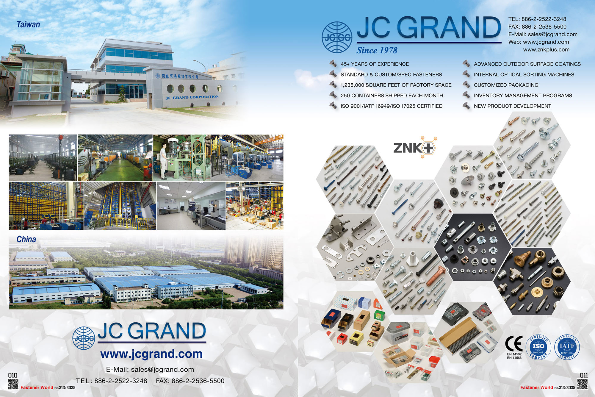 J.C. GRAND CORPORATION (JC) , All Kinds of Screws , All Kinds of Screws