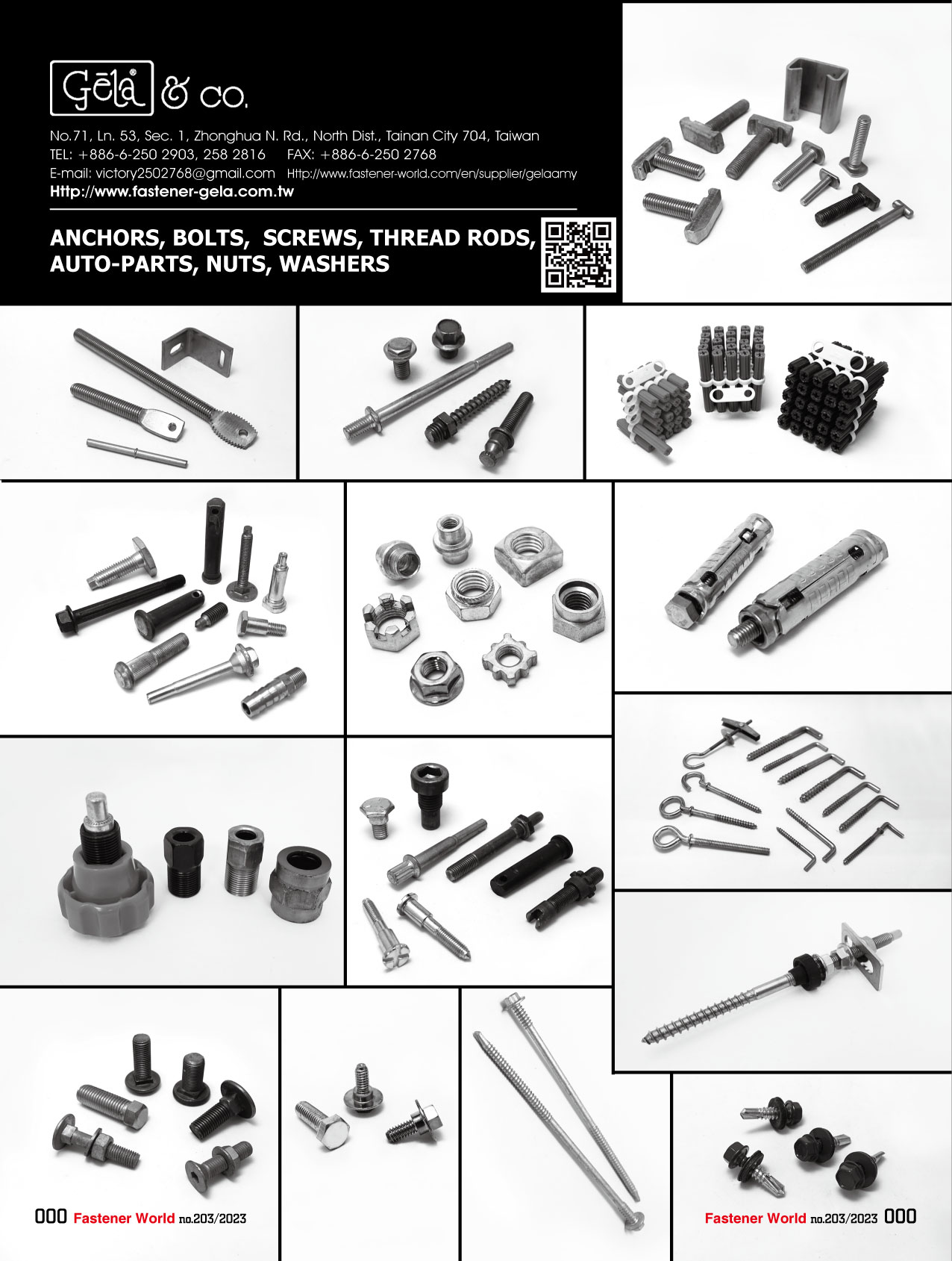GELA & COMPANY  , Anchors, Bolts, Screws, Thread Rods, Auto-Parts, Nuts, Washers , Automotive Parts