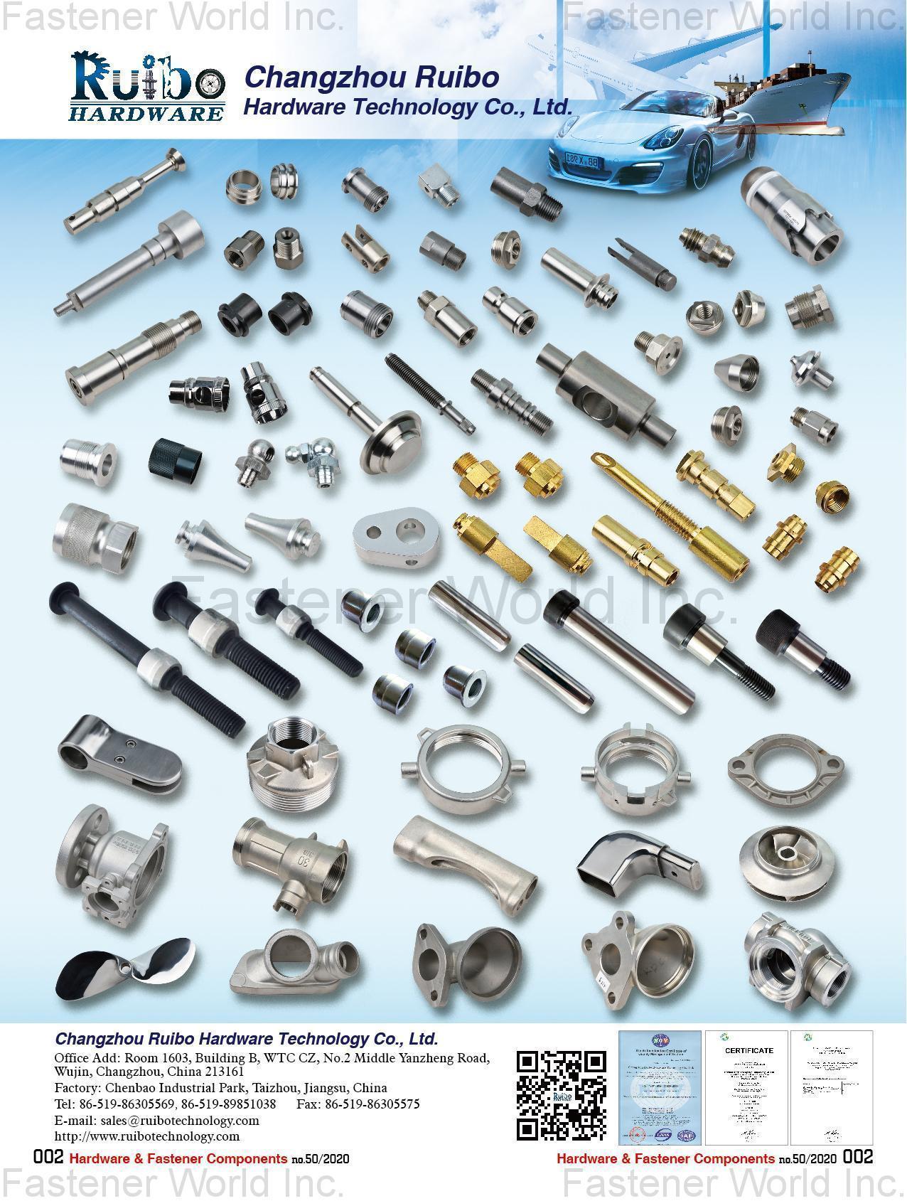 CHANGZHOU RUIBO HARDWARE TECHNOLOGY CO., LTD. , CNC Machining Part,Hardware&Fastener Components , Cnc Machining Parts