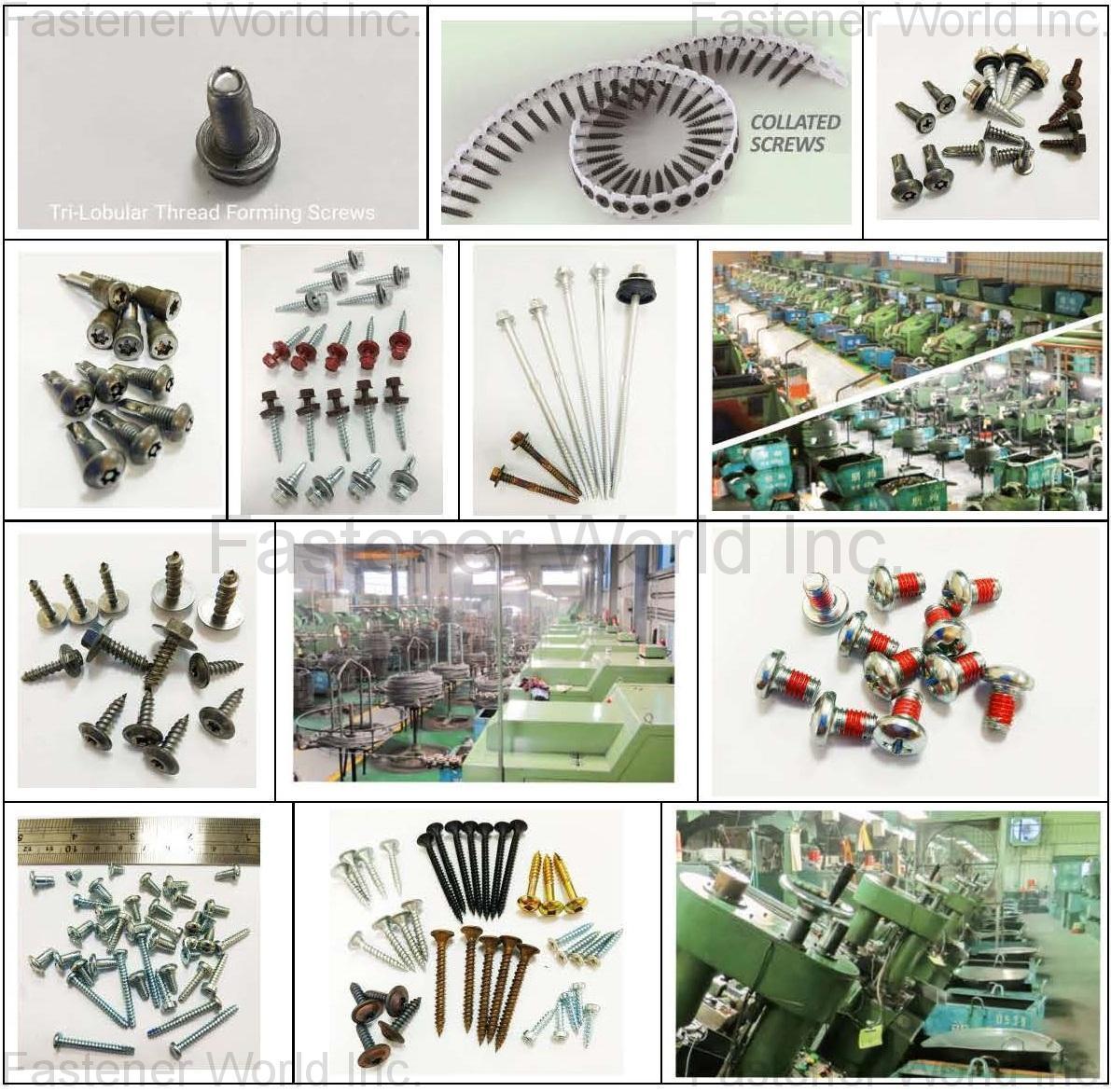 SHANG PENG CO., LTD. , Thread Forming Screws,Self-drilling Screws,Roofing Screws,SEMS Screws,Self-Tapping Screws,Machine Screws,Concrete Screws,Collated Screws,Drywall Screws,Wood Screws,Lag Screws,Chipboard Screws,Custom Screws,Tri-Lobular Thread Forming Screws,Reamer Screws,Sandwich Panel Screws,Masonry Screws,Tamper Resistant Screws,Screws for Plastic