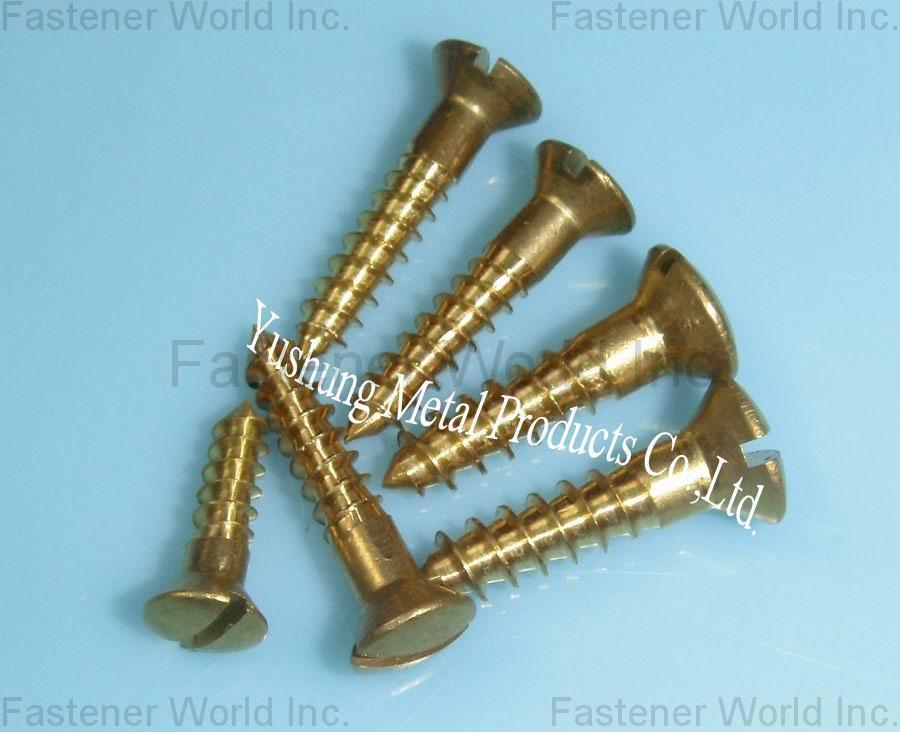 Chongqing Yushung Non-Ferrous Metals Co., Ltd. , Brass slotted oval head wood screws with full body cutting threads