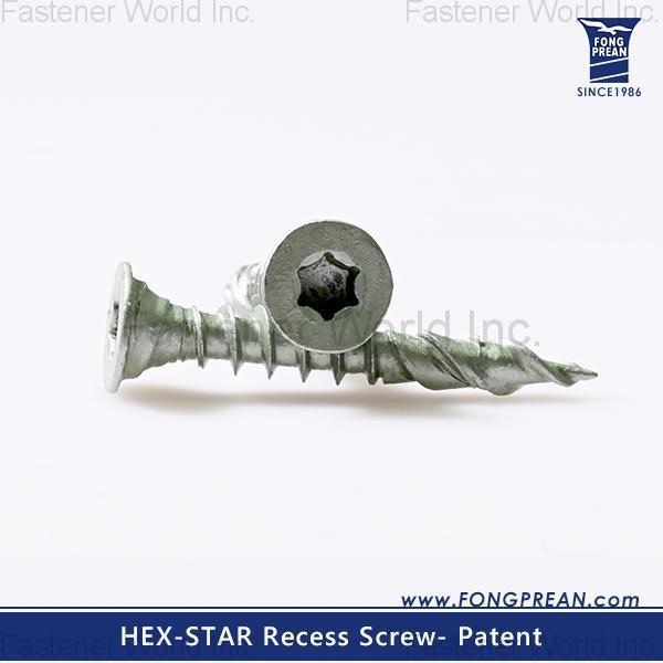 FONG PREAN INDUSTRIAL CO., LTD. , Hex-Star Screws_Patent