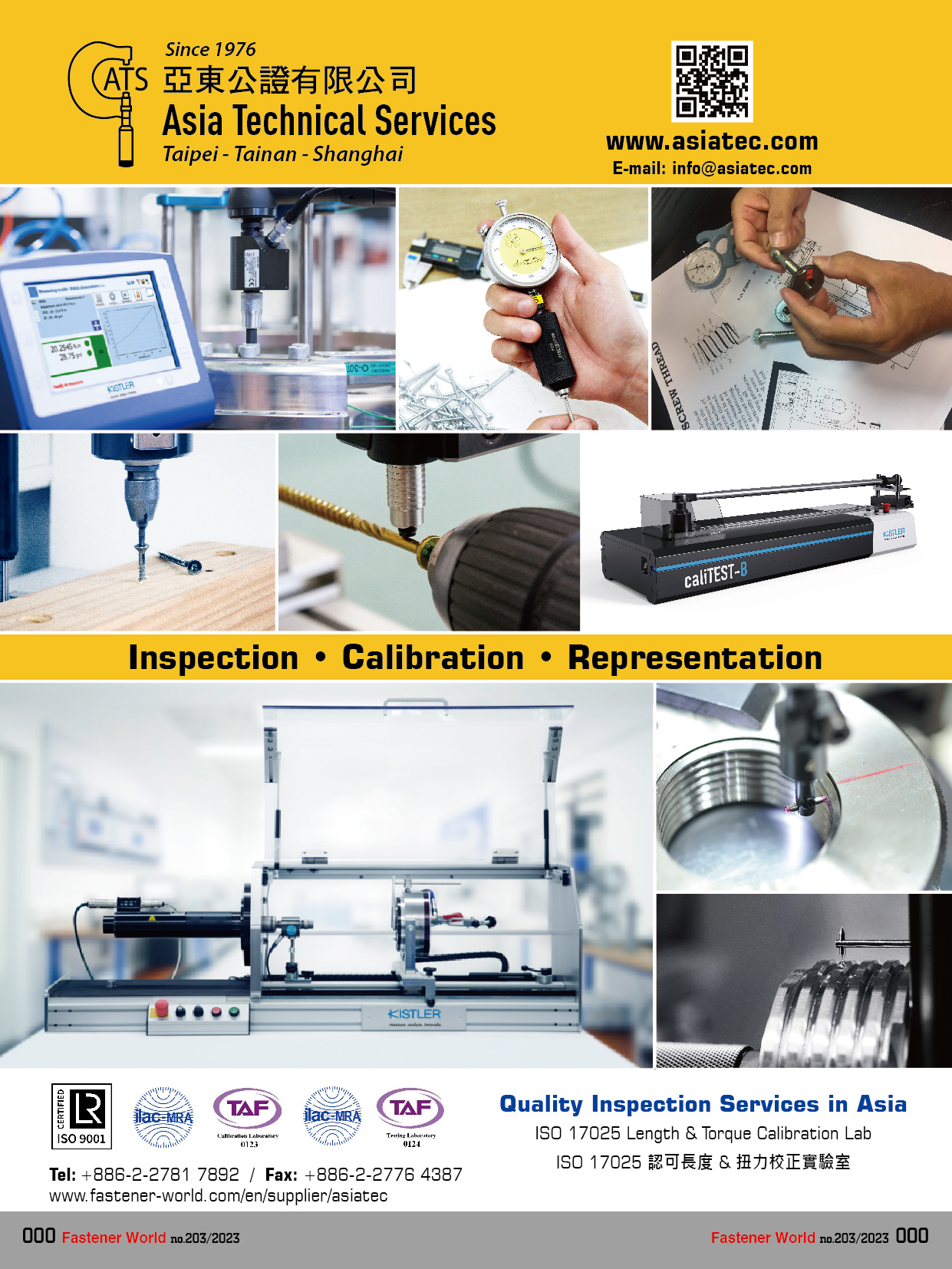 Asia Technical Services , Inspection x Calibration x Representation, Quality Inspection Services in Asia, ISO 17025 Length & Torque Calibration Lab