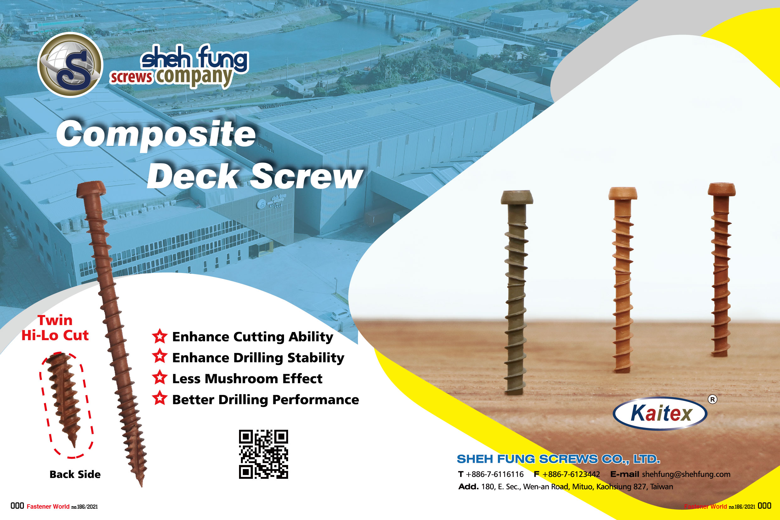 SHEH FUNG SCREWS CO., LTD.  , Composite Deck Screw