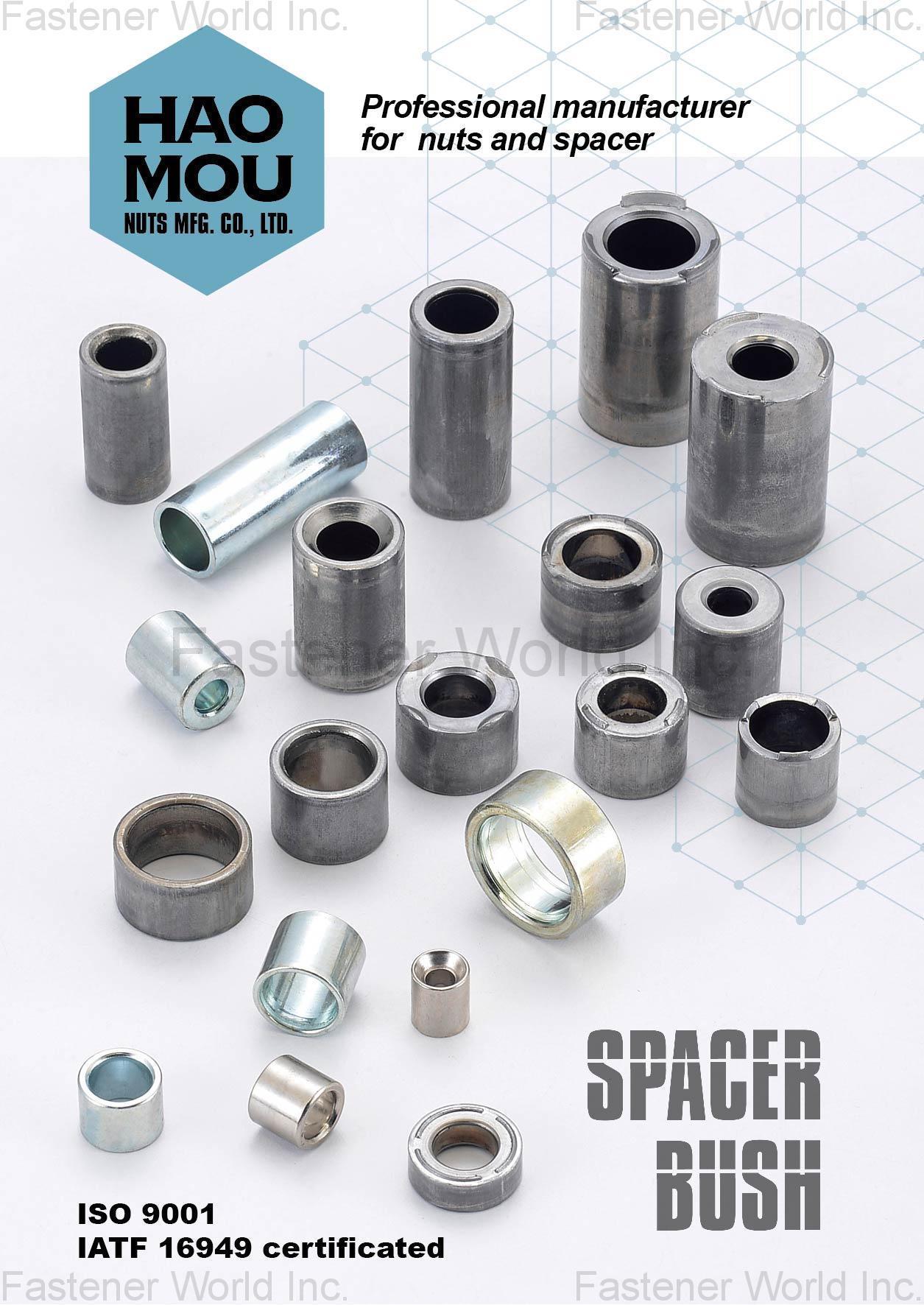 HAO MOU NUTS MFG. CO., LTD. , Spacer Bush, Nuts