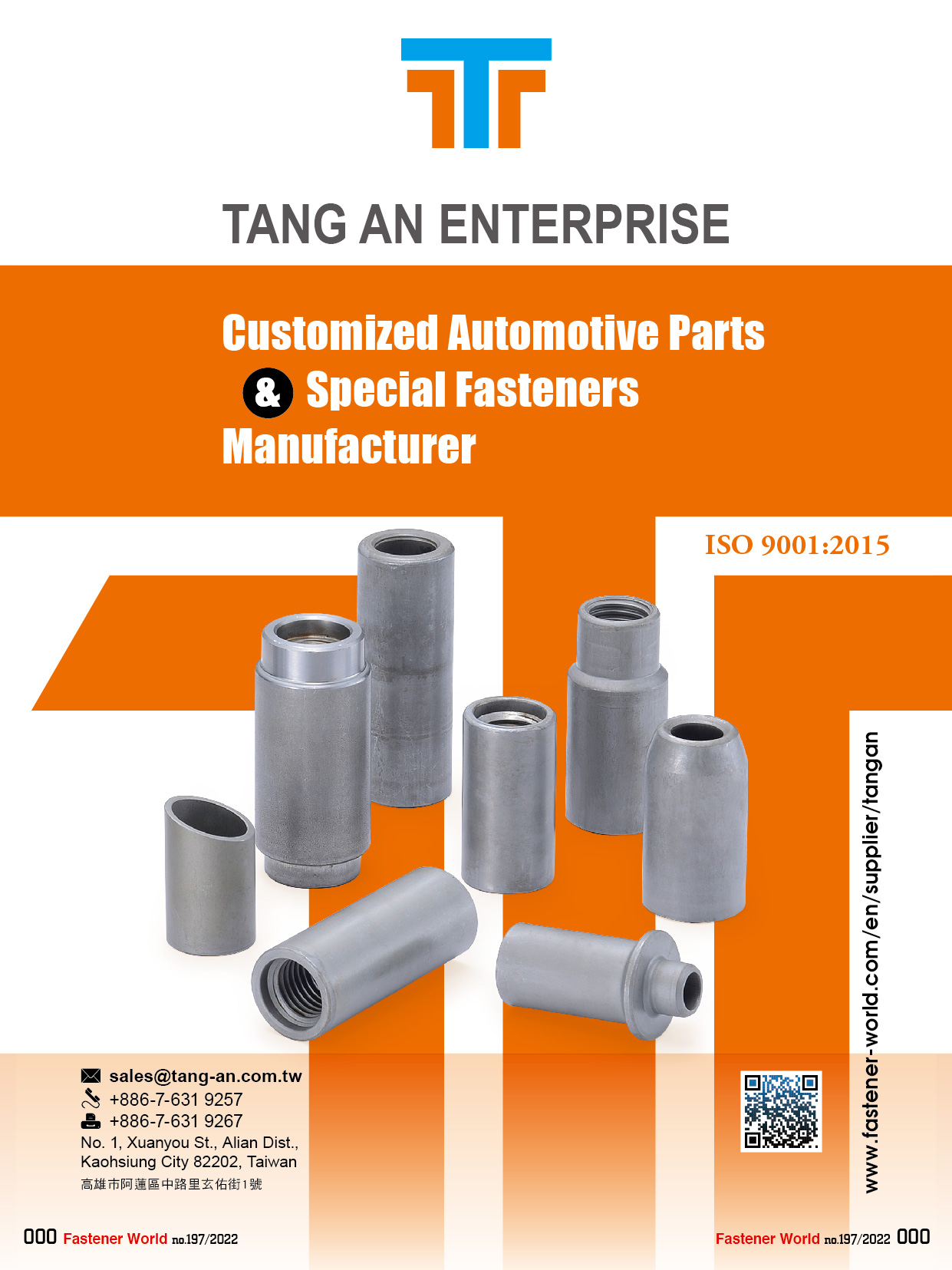 TANG AN ENTERPRISE CO., LTD. , Customized Automotive Parts, Special Fasteners