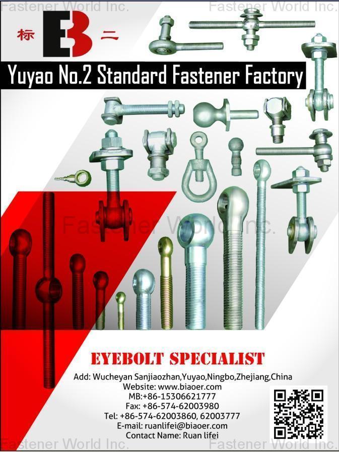 YUYAO NO.2 STANDARD FASTENER FACTORY / YUYAO BIAOER TRADING CO., LTD. , EYE BOLT