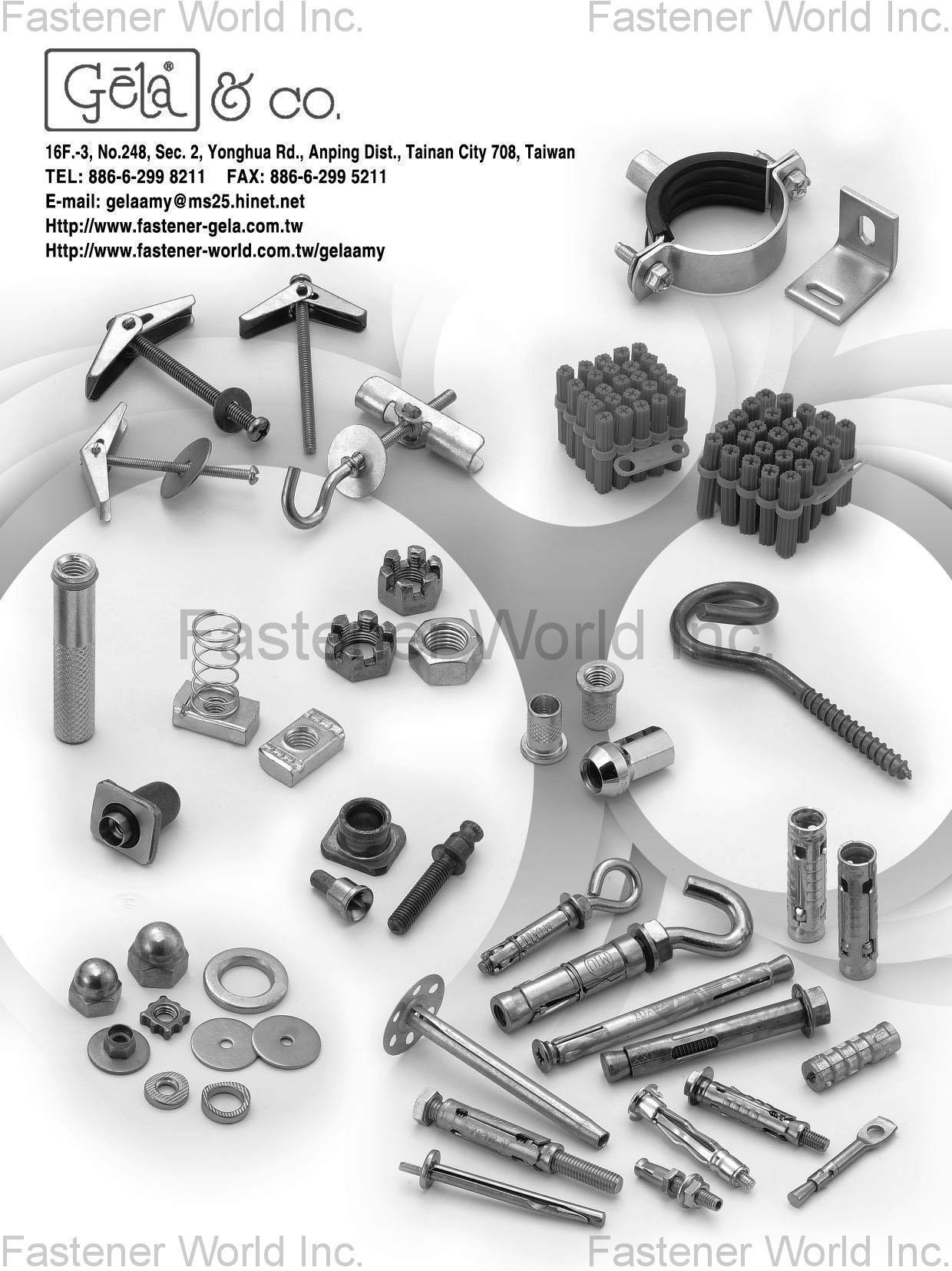 GELA & COMPANY  , Anchors, Bolts, Screws, Thread Rods, Auto-Parts, Nuts, Washers , Anchors