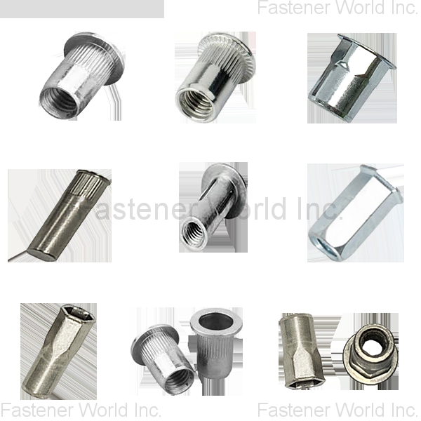 All Accomplishment International Corp. , Rivet Nut Series: ROUND HEAD RIVET NUT, SPLIT LEGS RIVET NUT, HEX BODY RIVET NUT