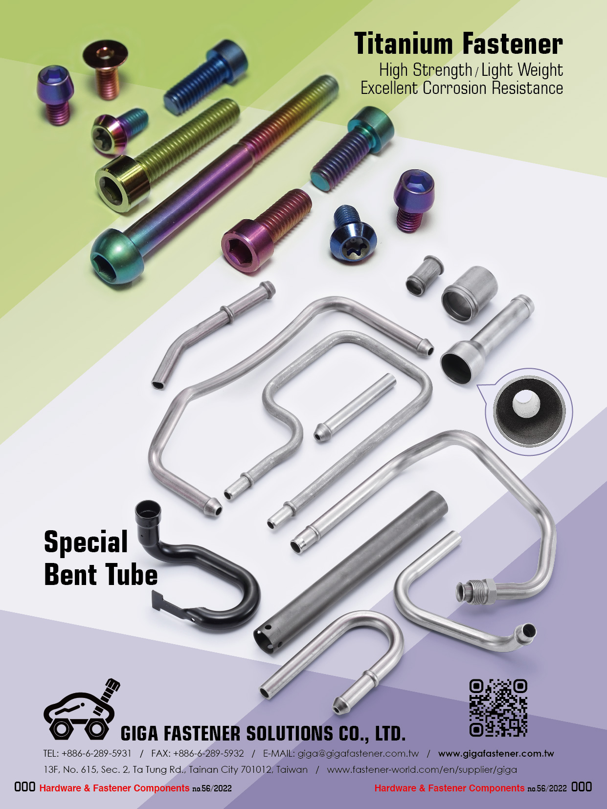 GIGA FASTENER SOLUTIONS CO., LTD.  , Titanium Fastener, Special Bent Tube