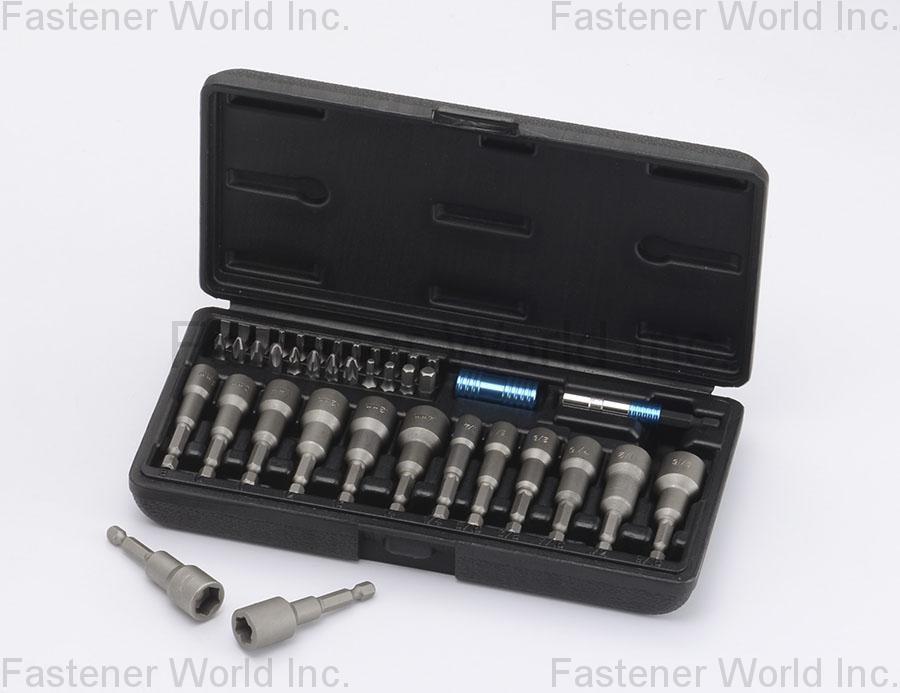 WAY WIN TOOLS TRADE COMPANY , Nut Setter & Non Slip Nut Setter 38 Pcs Setter & Bit Set