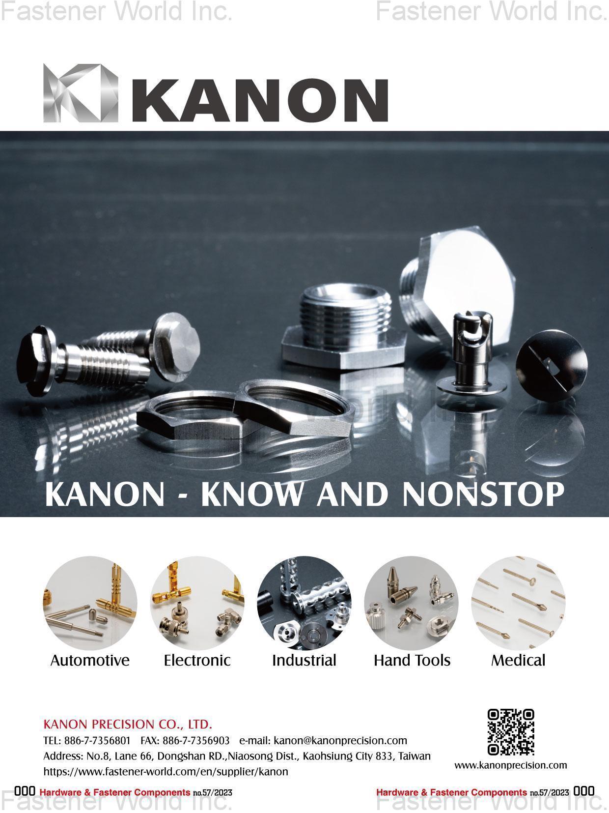 KANON PRECISION CO., LTD.  , CNC Machining / Turning