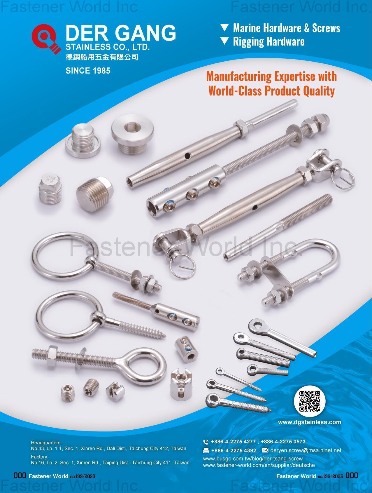 Der Gang Stainless Co., Ltd. , Marine Hardware & Screws,Rigging Hardware