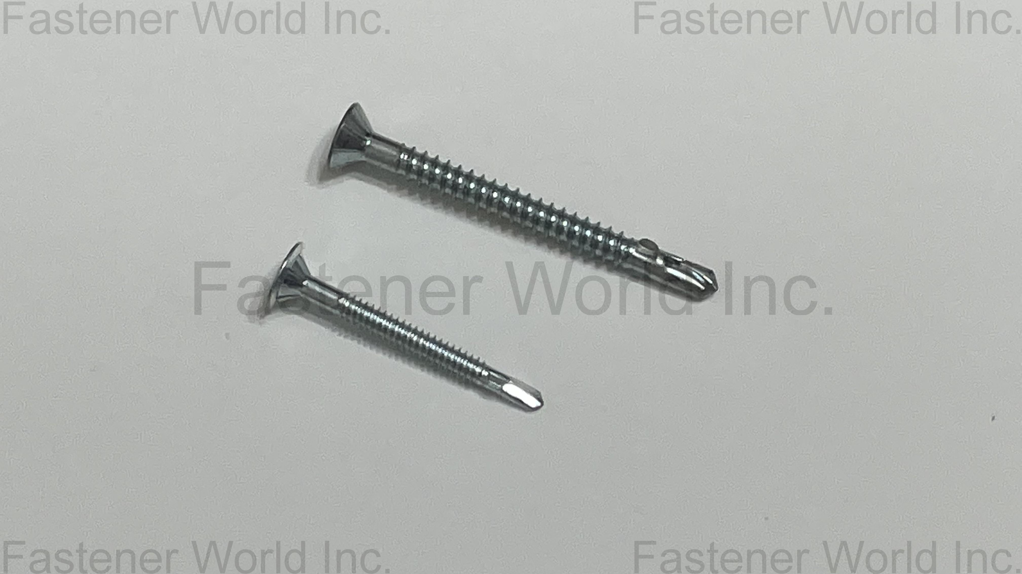 HONG TENG HARDWARE CO., LTD. , Flat head self-drilling screws with wing