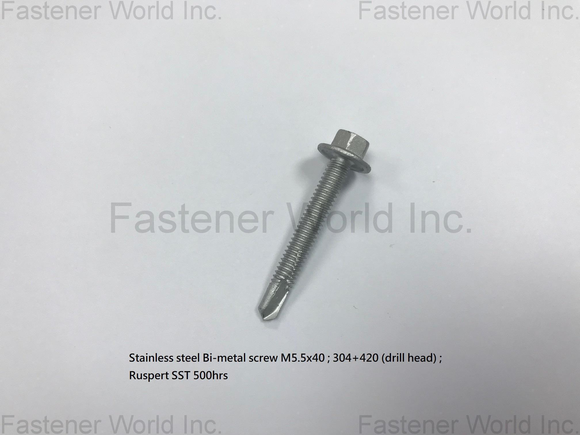 HONG TENG HARDWARE CO., LTD. , Stainless steel Bi-metal screw 