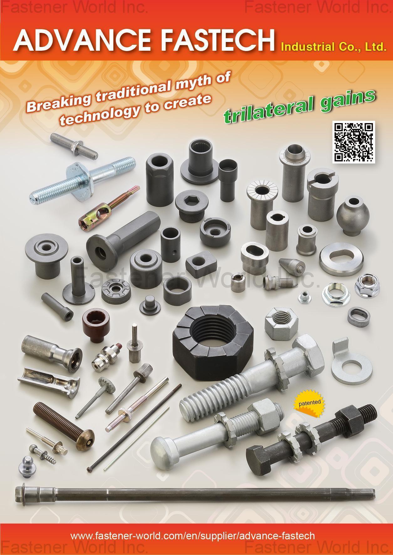 ADVANCE FASTECH INDUSTRIAL CO., LTD. , HWH Collated Screws, Toolings, Solar Fasteners,  Weld Nuts, Aircraft Nuts, Multi-stroke Rivets, Weld Nuts, Wheel Nuts
