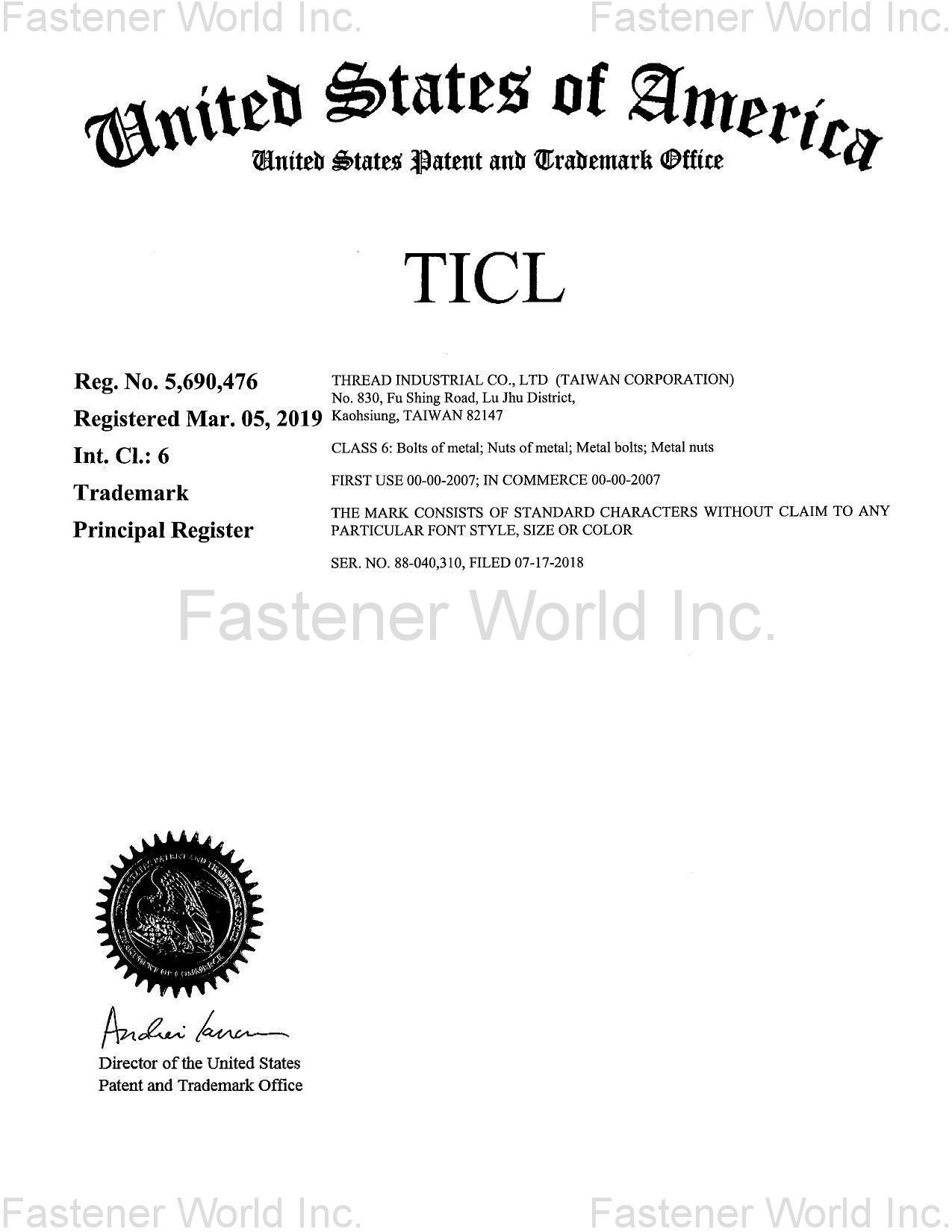 英德工業股份有限公司 / THREAD INDUSTRIAL CO., LTD. / Tapping Screws