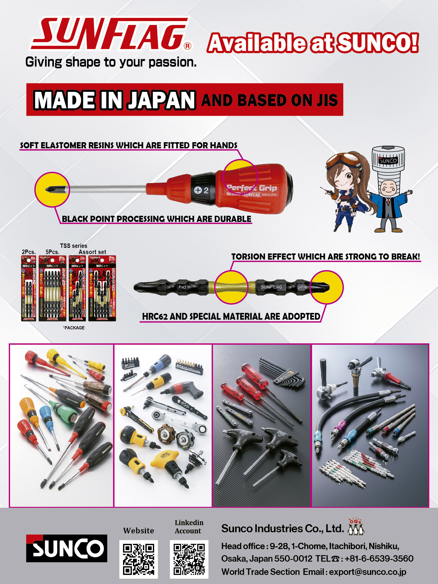 SUNCO INDUSTRIES CO., LTD. JAPAN , High-quallity Japanese Fasteners