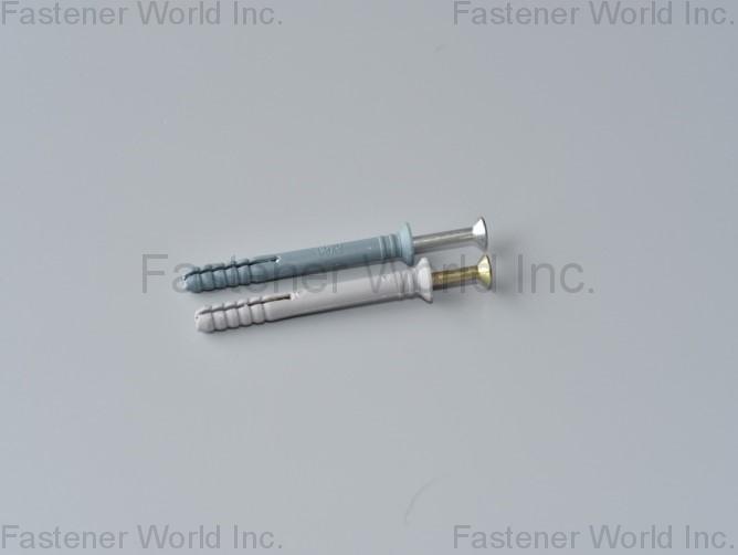 YUYAO JINGTAO HARDWARE INDUSTRY CO., LTD. , NYLON HAMMER DRIVE ANCHOR,WITH Countersunk Head,Pre-Assembled