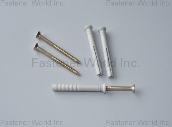 YUYAO JINGTAO HARDWARE INDUSTRY CO., LTD. , NYLON HAMMER DRIVE ANCHOR,WITH Countersunk Head,Pre-Assembled