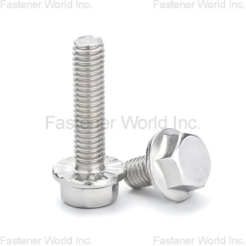 JIAXING AOKE HARDWARE TECHNOLOGY CO., LTD. , Stainless Steel Hexagon Flange Bolts With Serrated
