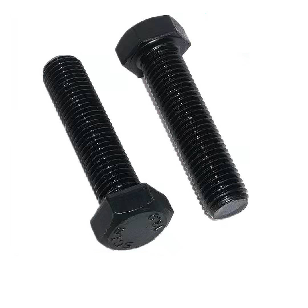 HEBEI CHAISHI NEW ENERGY TECHNOLOGY CO., LTD. , High strength black oxide DIN933 standard hex bolt with fully thread 