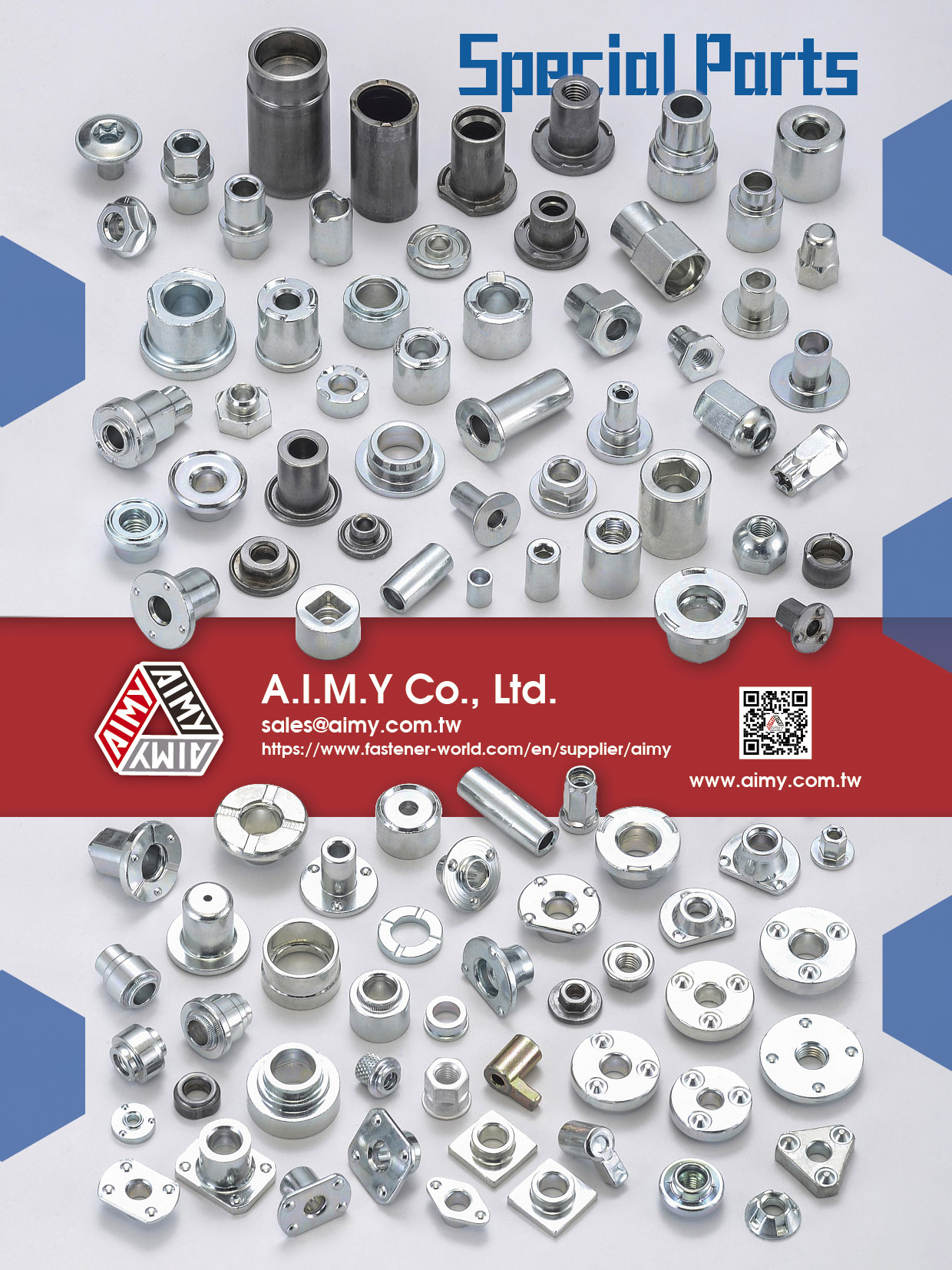 A.I.M.Y Co., Ltd. (AIMY) , Special Nuts, Comby Nuts, Hex Flange Weld Nuts, Sems Screws, Special Screws, Screws & Bolts, Special Rivets / Sleeve, Pin, Stamping parts & Forming parts, Turning parts