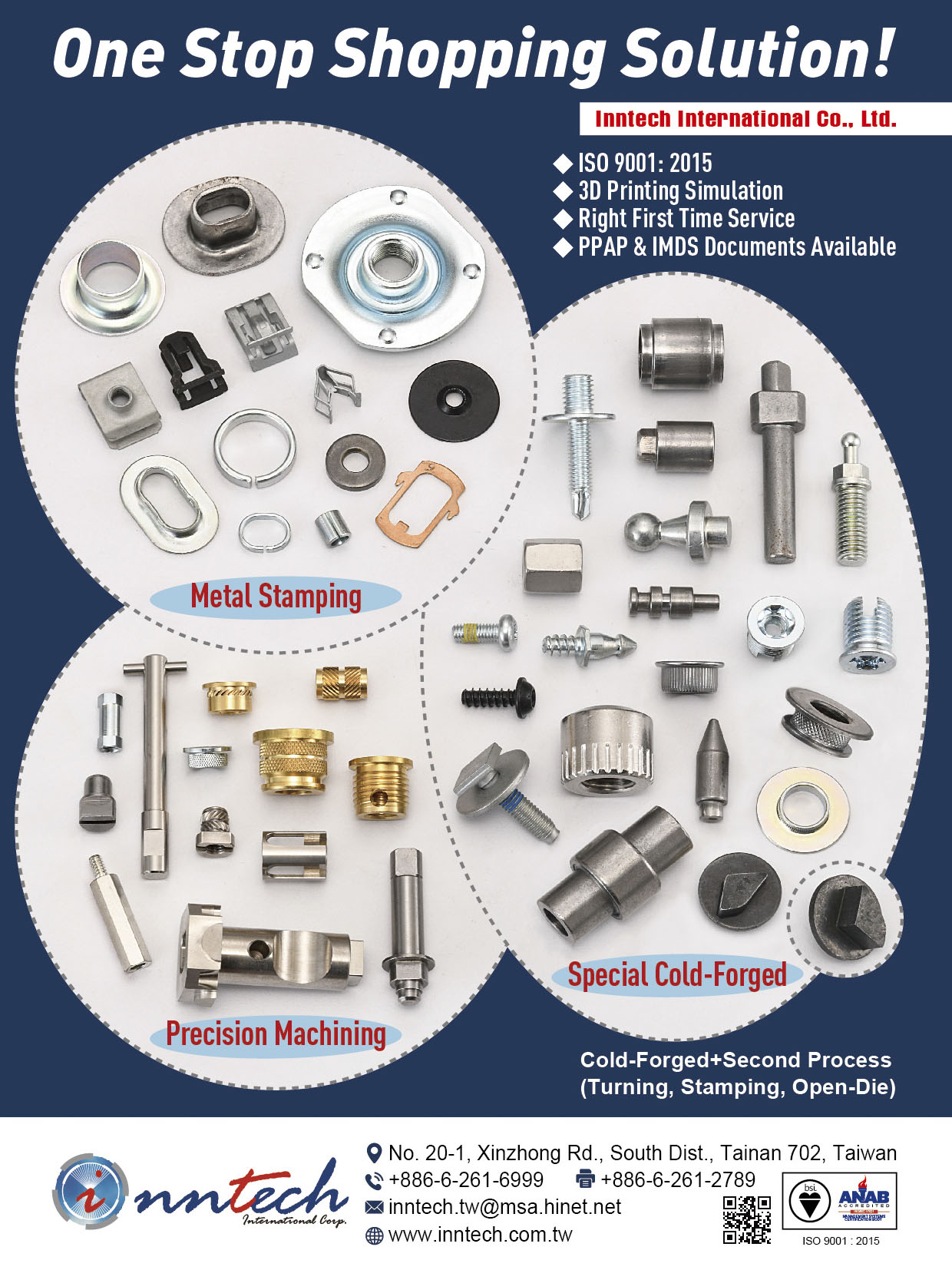 INNTECH INTERNATIONAL CO., LTD.  , Metal Stamping, Precision Machining, Special Cold-Forged, Cold-Forged+Second Process (Turning, Stamping, Open-Die)