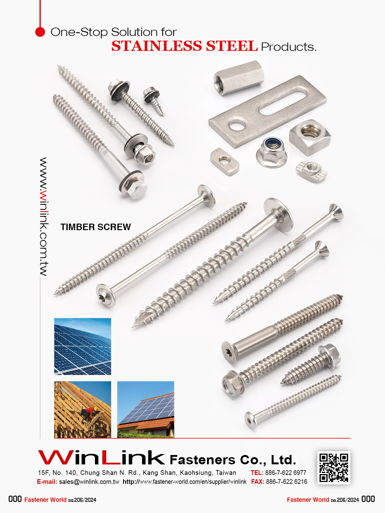 WINLINK FASTENERS CO., LTD.  , Stainless Steel Screws, Timber Screws