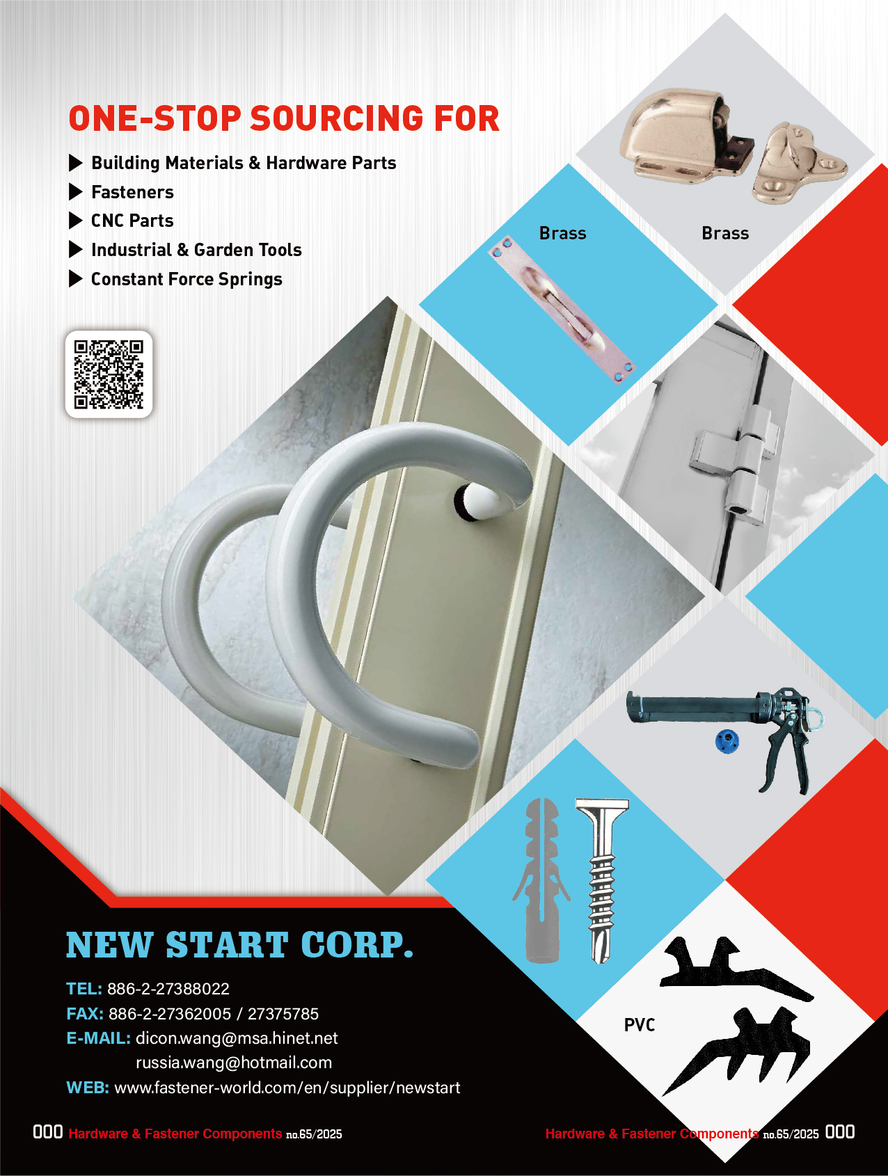 NEW START CORP. , Building Materials & Hardware Parts, Fasteners, CNC Parts, Industrial & Garden Tools