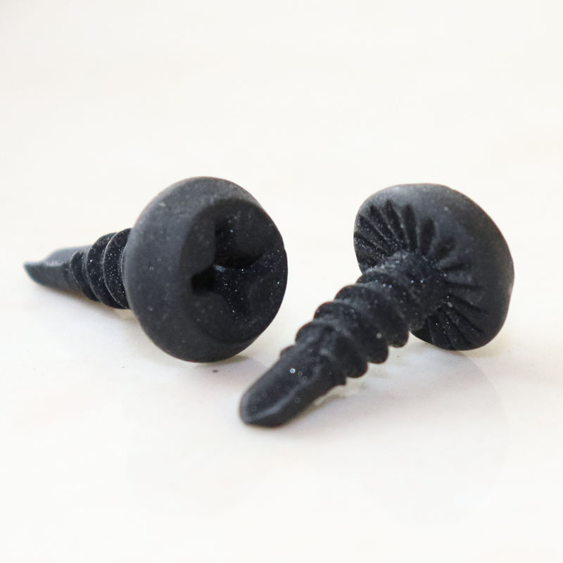 SUZHOU LITTO FASTENER CO., LTD. (JMTM TRADING) , Drywall Screw, Fine Thread, Pan Frame Head, Black Phosphate, Self-Drilling Point