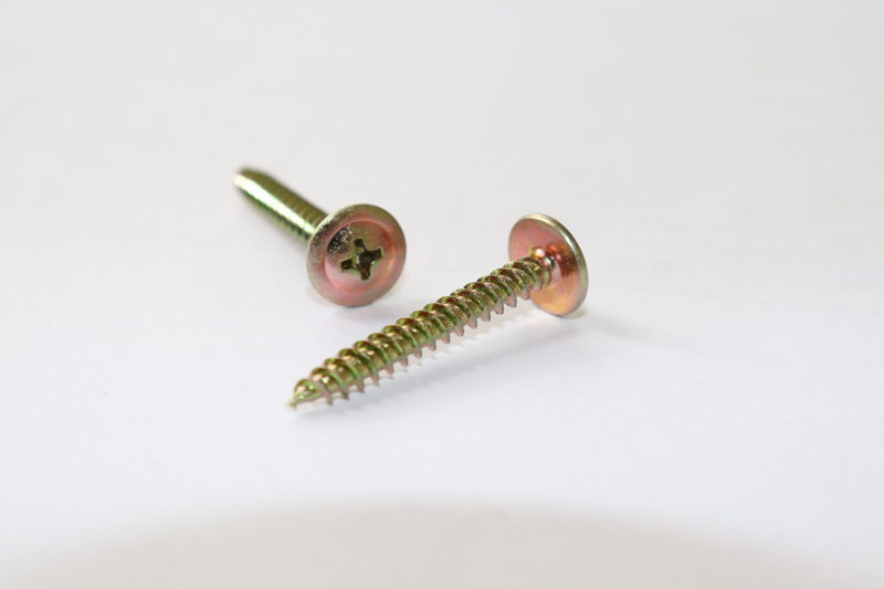 SUZHOU LITTO FASTENER CO., LTD. (JMTM TRADING) , Wafer Head Screw, Fine Thread, Yellow Zinc, Sharp Point, Phillips