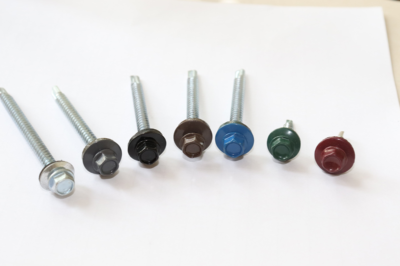 SUZHOU LITTO FASTENER CO., LTD. (JMTM TRADING) , Roofing Screw, Flange Head, With EPDM Washer, Self-Drilling Point, Baked Finish On Head