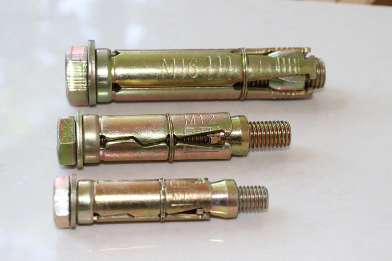SUZHOU LITTO FASTENER CO., LTD. (JMTM TRADING) , 4 PCS Heavy Duty Shield Anchor, Hex Bolt, Washer, Yellow Zinc