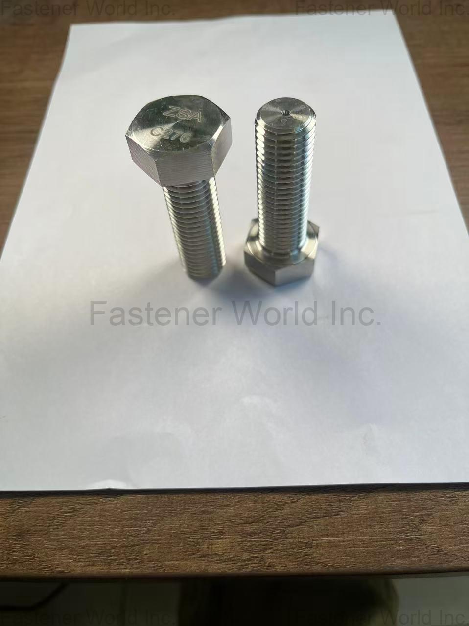 JIANGSU ZSA INDUSTRY CO., LTD , ZSA hastelloy c276  hex  bolt  