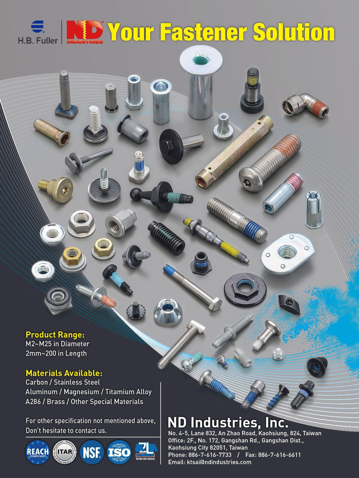 H.B. FULLER TAIWAN CO., LTD. , Reactive Threadlocking, Inert Threadlocking, Epoxy-Lock, ND MICROSPHERES, EXPAND-A-LOCK, ND PATCH, ND PELL-IT, ND STRIP, VIBRA-TITE